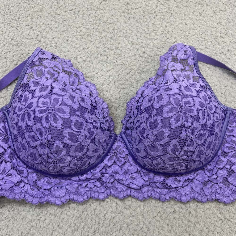 Maidenform Bra 36D Bralette DM1188 Lightly Lined Convertible Lace Bralette
